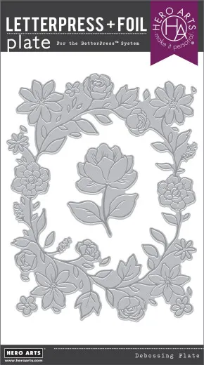 Hero Arts - Letterpress + Foil Plate - Floral Border