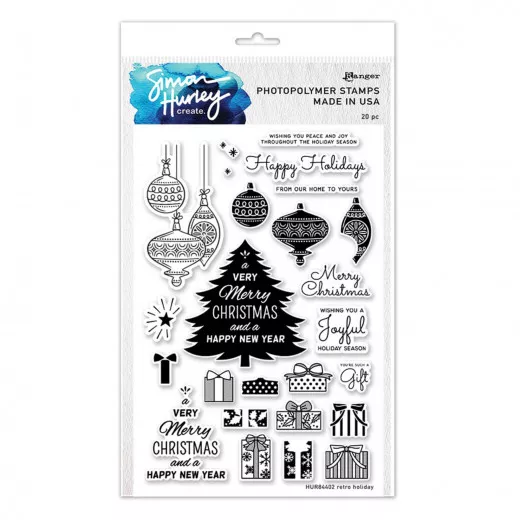 Simon Hurley Clear Stamps - Retro Holiday