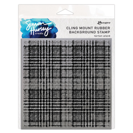 Simon Hurley 6x6 Cling Stamps - Tartan Plaid