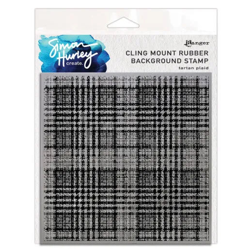 Simon Hurley 6x6 Cling Stamps - Tartan Plaid