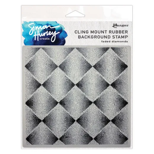 Simon Hurley Cling Stamps - Faded Diamonds
