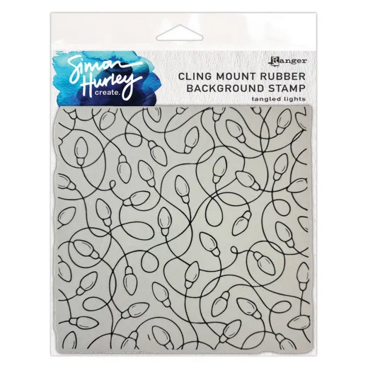 Simon Hurley Cling Stamps - Background Tangled Lights