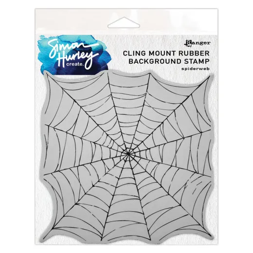 Simon Hurley Cling Stamps - Background Spiderwebs