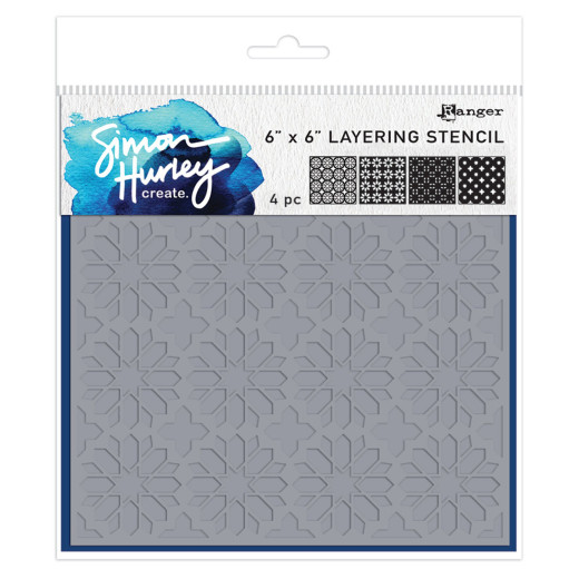 Simon Hurley 6x6 Layering Stencil - Star Tile