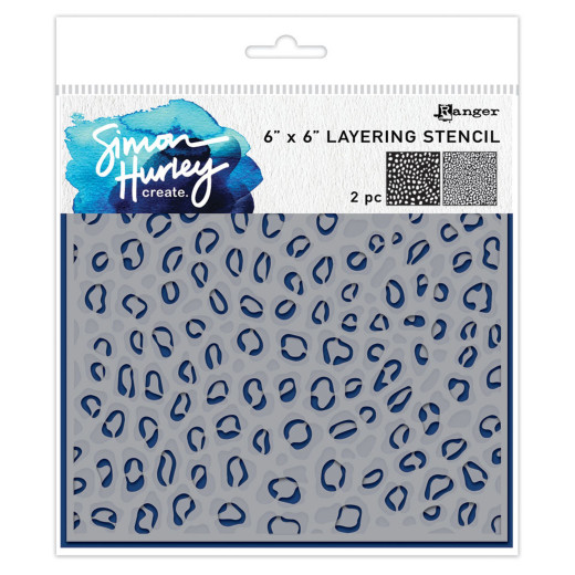 Simon Hurley 6x6 Layering Stencil - Leopard 2