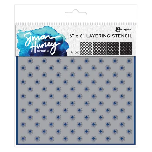 Simon Hurley 6x6 Layering Stencil - Polka Dots