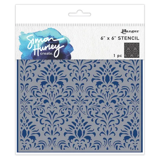 Simon Hurley 6x6 Stencil - Damask