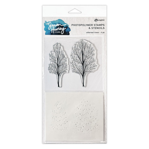 Simon Hurley - Stamp and Stencil Set - Ethereal Trees