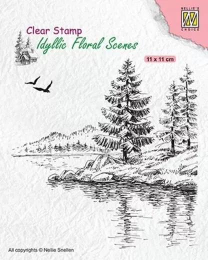 Clear Stamps - Idyllic Floral Winter Waterfront