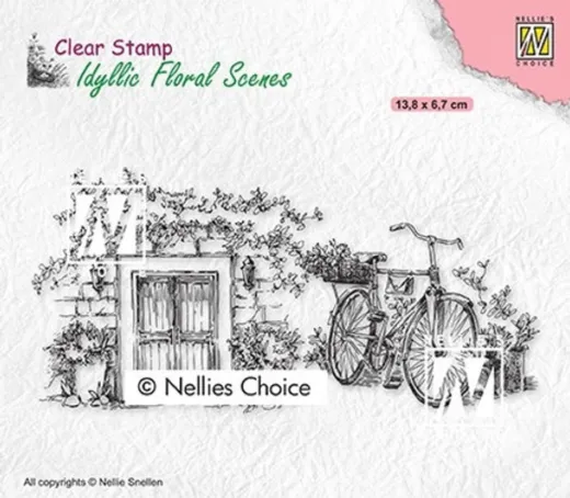 Clear Stamps - Idyllic Floral Fahrrad
