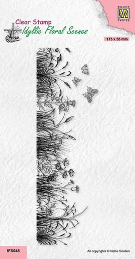 Clear Stamps - Idyllische Slimline Schmetterlinge