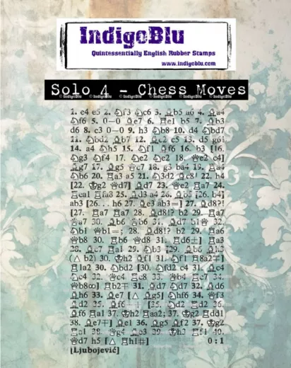 Unmounted Rubber Stamps - Solo 4 Chess Moves