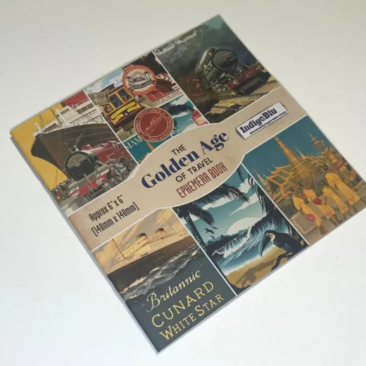 The Golden Age of Travel - 6x6 Ephemera Paper Book