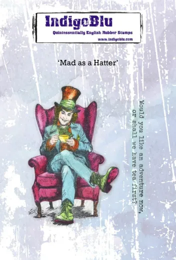 Unmounted Rubber Stamps - Mad as a Hatter