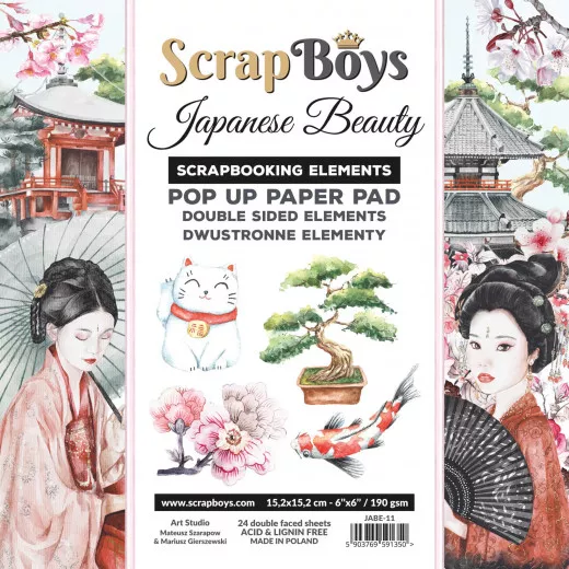 Scrapboys 6x6 POP UP Paper Pad - Japanese Beauty