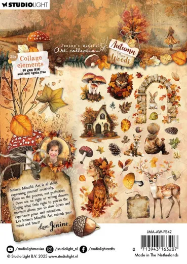 Studio Light - A6 Collage Paper Elements - Autumn In The Woods -