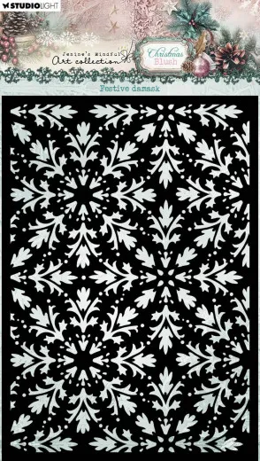 Studio Light - Masks / Stencils - Christmas Blush - Festive Damask