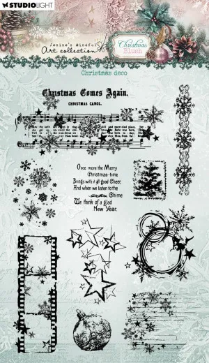 Studio Light - Clear Stamps - Christmas Blush - Christmas Deco