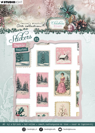 Studio Light - Stickers - Christmas Blush - Zegels & Teksten