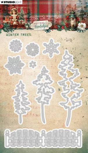 Studio Light Cutting Dies -Festive Nostalgia Nr. 905 - Winter Trees