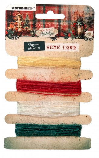 StudioLight - Festive Nostalgia - Organza Ribbon & Hemp Cord