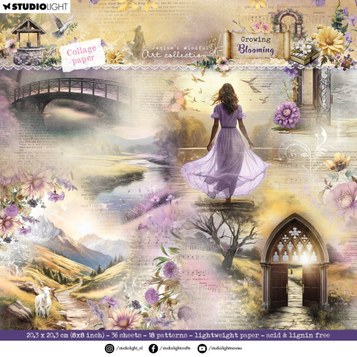 Studio Light - 8x8 Collage Paper Pad - Growing & Blooming