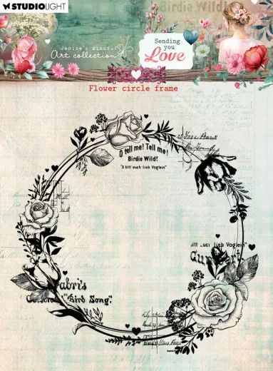 Studio Light - Clear Stamps - Sending You Love Nr. 796 - Flower Circle Frame