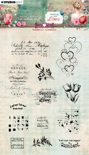 Studio Light - Clear Stamps - Sending You Love Nr. 799 - Romantic Elements