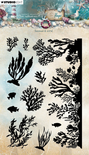 Studio Light - Clear Stamps - Tide of Hope - Seaweed & Coral