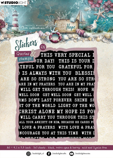Studio Light - Quotes & Stamps - Tide of Hope Stickers (EN)