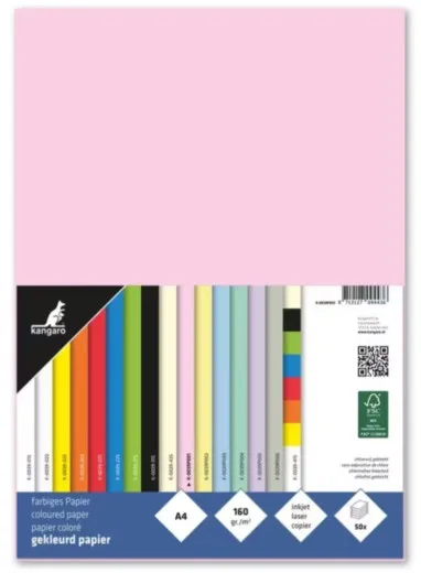 Kangaro - A4 Paper Pack - Pastel Pink