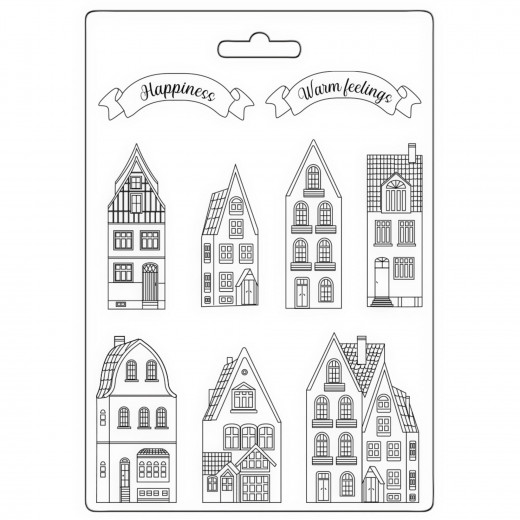 Soft Mould A4 - Christmas - Christmas Houses