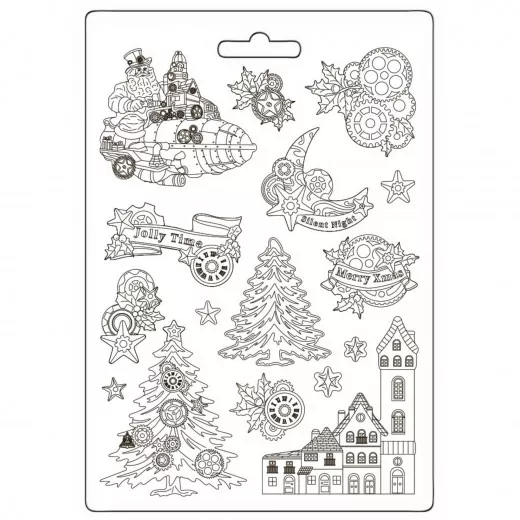 Soft Mould A4 - Gear up for Christmas - Trees and Elements