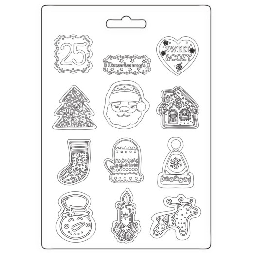Soft Mould A5 - Candy Christmas - Elements
