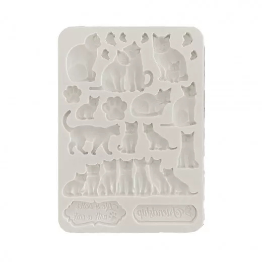 Silicone Mould A5 - Orchids and Cats - Cats