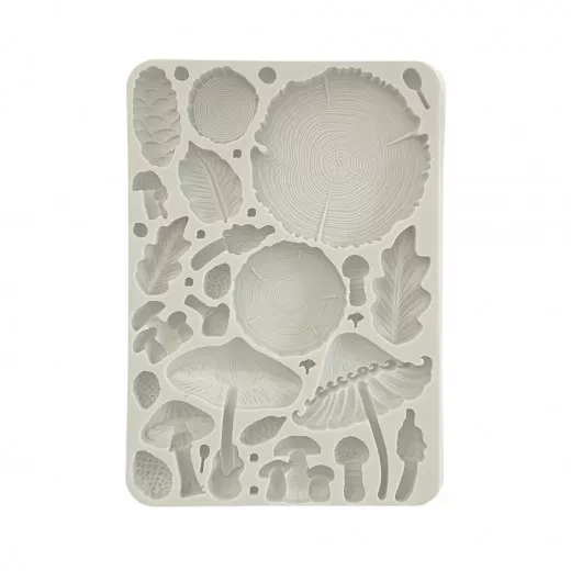 Silicone Mould A5 - Golden Harmony - Wood and Mushrooms