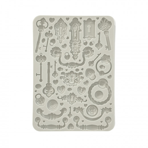 Silicone Mould A5 - Golden Harmony - Keys Handles and Locks