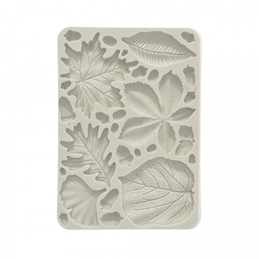 Silicone Mould A5 - Forest - Leaves and Acorns