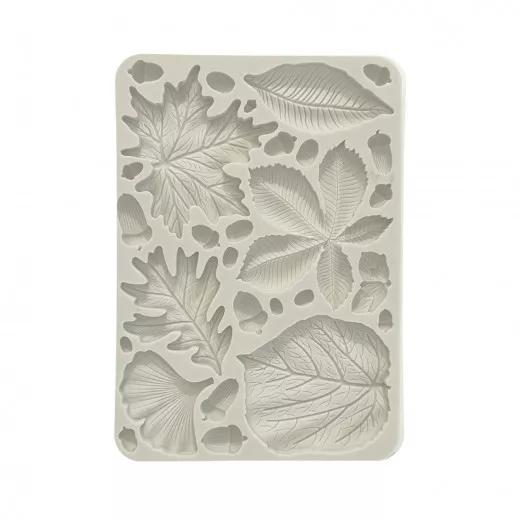 Silicone Mould A5 - Forest - Leaves and Acorns