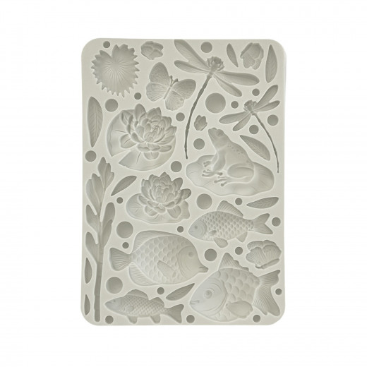 Silicone Mould A5 - Forest - Fish and Dragonfly