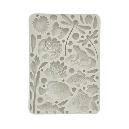 Silicone Mould A5 - Forest - Fish and Dragonfly