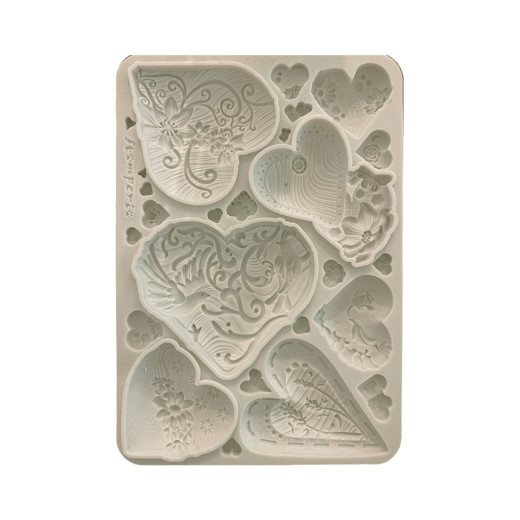Silicone Mould A5 - Alice in Christmas - Simple Hearts