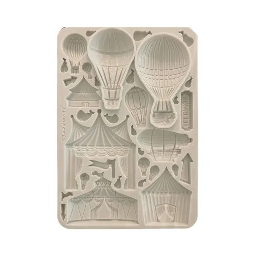 Silicone Mould A5 - Alice in Christmas - Circus and Air Balloons