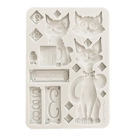 Silicone Mould A5 - Furry Friends - Cats