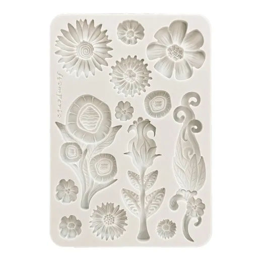 Silicone Mould A5 - Furry Friends - Flowers