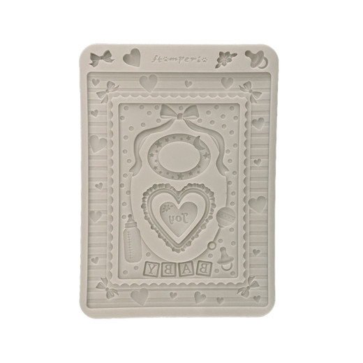 Silicone Mould A5 - Baby - Frames and Hearts