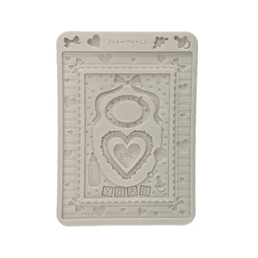 Silicone Mould A5 - Baby - Frames and Hearts