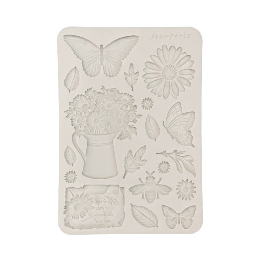 Silicone Mould A5 - Daisy Art - Daisy and Butterfly