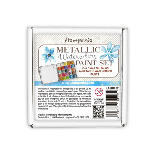 Stamperia - Watercolors Metallic Paint Set