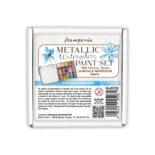 Stamperia - Watercolors Metallic Paint Set